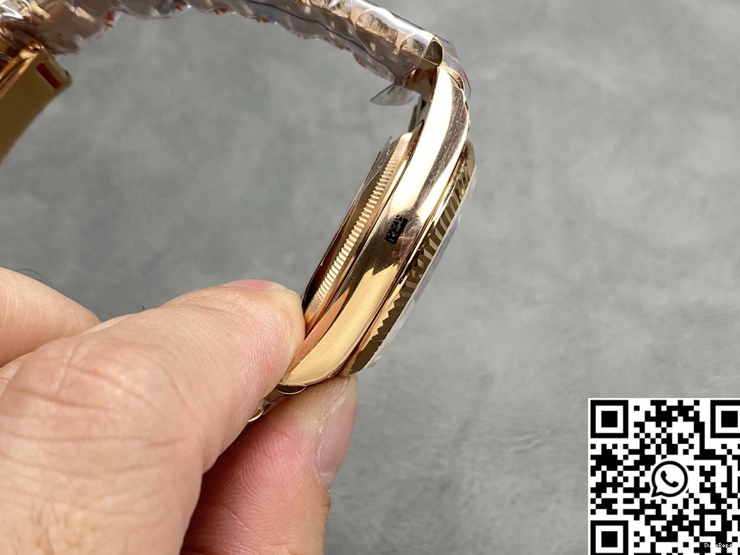 Chocalate Date v5 Steel Rolex 36mm Tungsten Dial Factory Day M128235 QF Gold Rose 1110